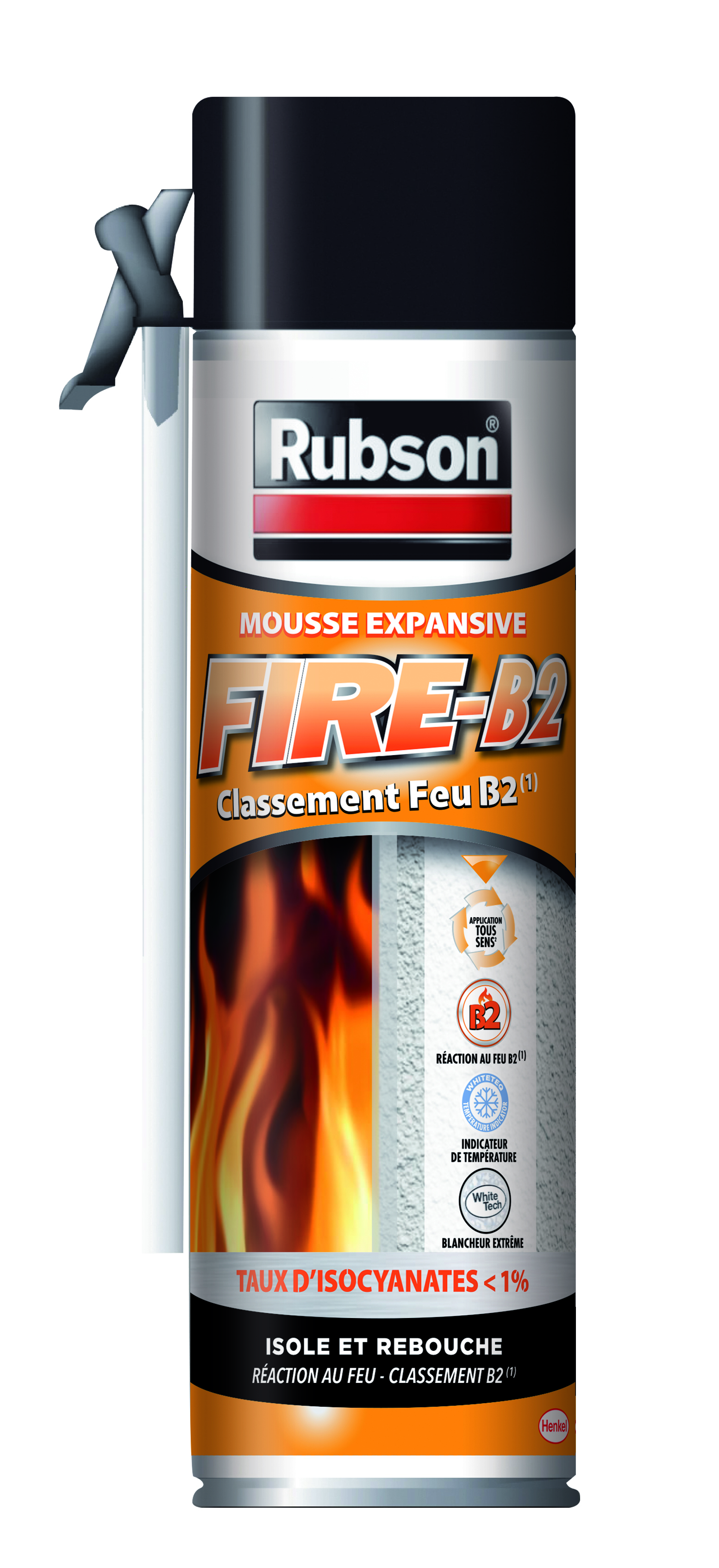 Mousse expansive Fire en aérosol 500 mL - RUBSON